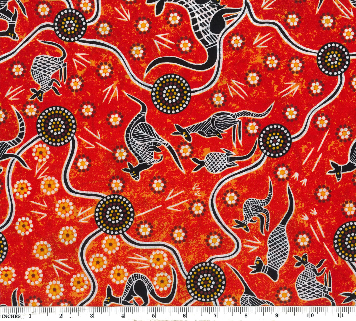 Kangaroo Dreaming 2 Red By G.I. Waitairie