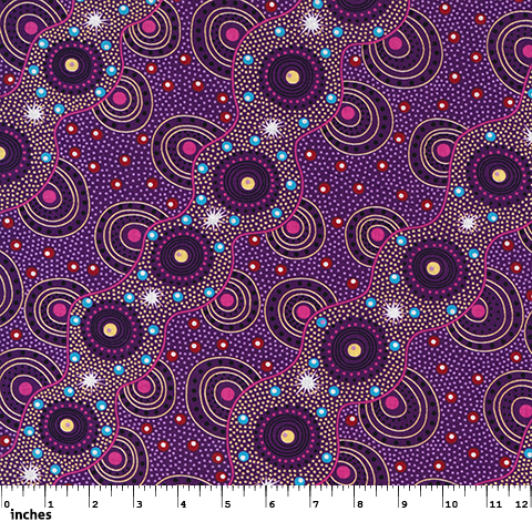 Bush Dreamings of Utopia Purple by Tanya Price