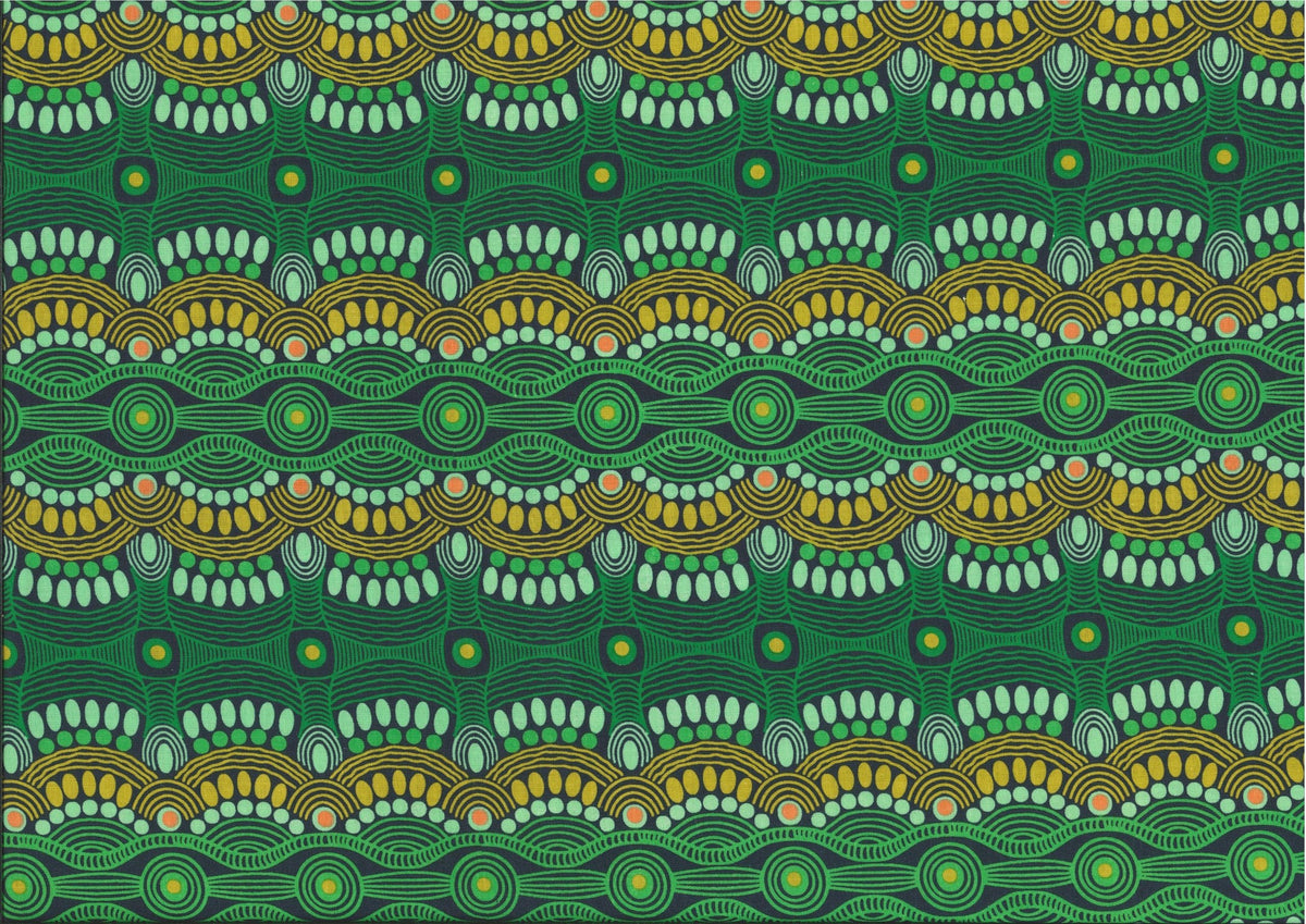 Desert Flora Green by Roseanne Ellis