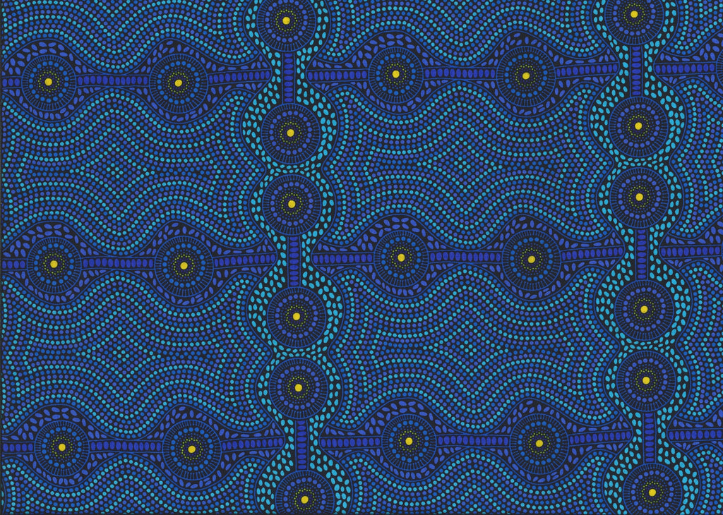 Desert Landscape Blue by Roseanne Ellis