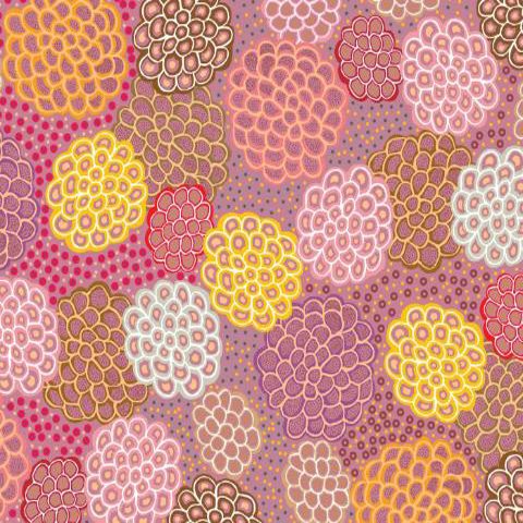 Dancing Flowers Pink by June Smith