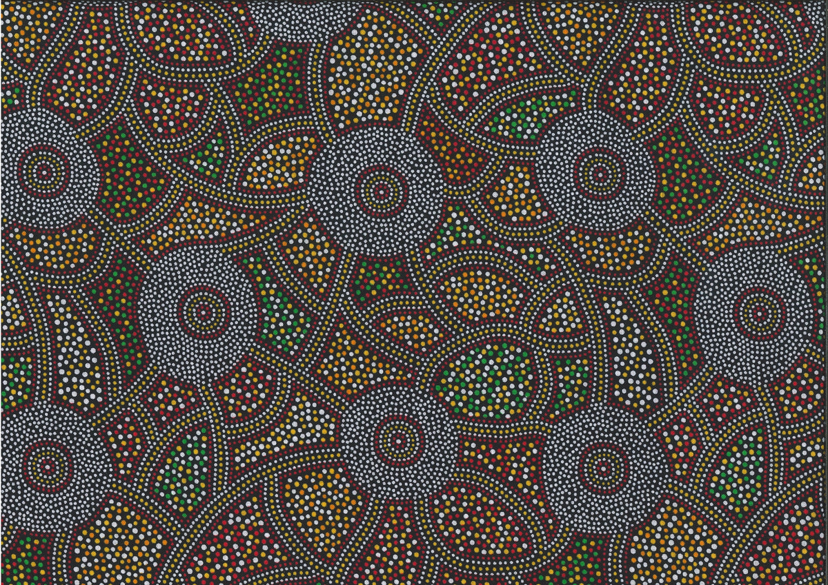 Kangaroo Dreaming Orange By Roseanne Morton