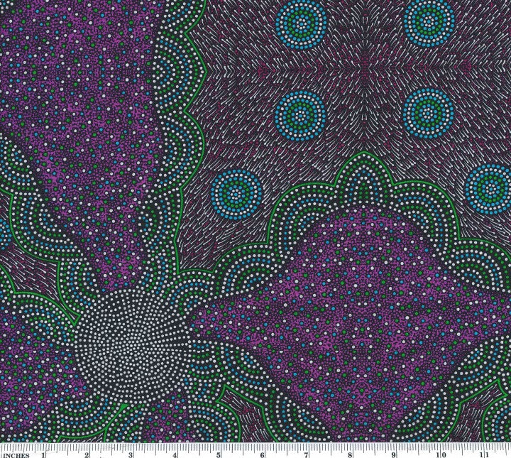 Kangaroo Grass And Bush Waterhole Purple By Roseanne Morton