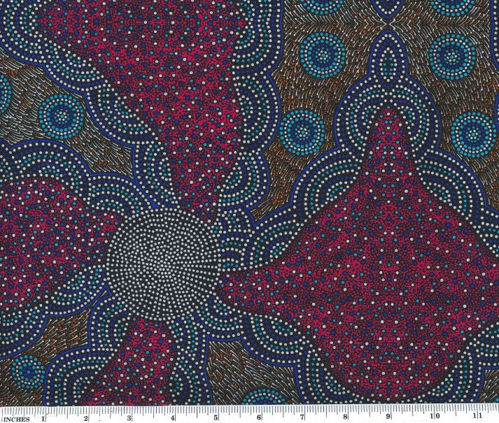 Kangaroo Grass And Bush Waterhole Red By Roseanne Morton