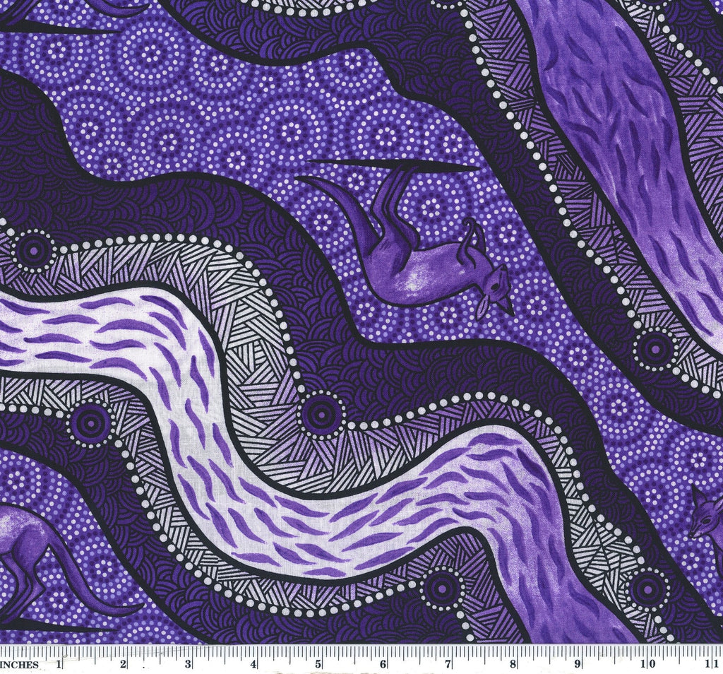Kangaroo River Camp Black Purple by Nambooka