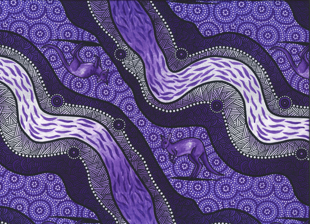 Kangaroo River Camp Black Purple by Nambooka