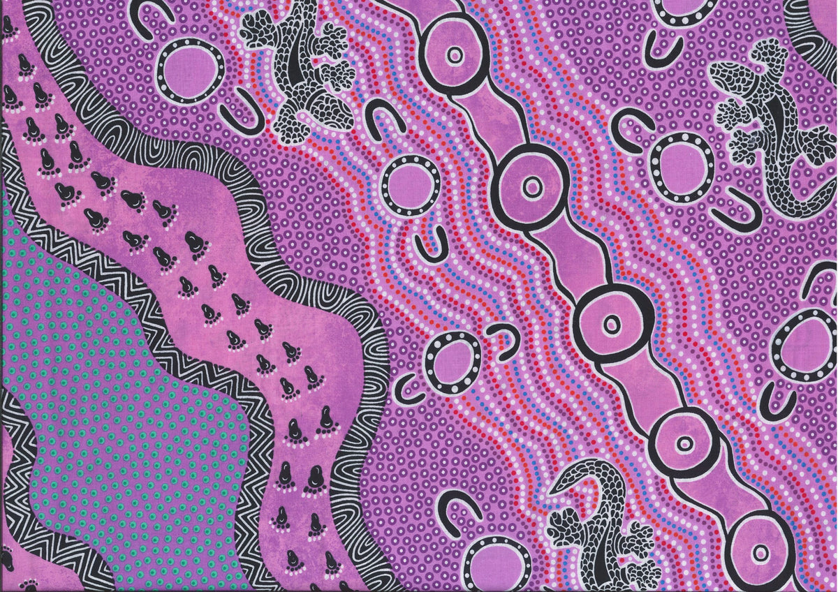 Bush Medicine with Long Stripes Navy Blue by Eileen Bonney