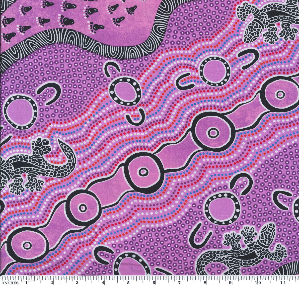 Bush Medicine with Long Stripes Navy Blue by Eileen Bonney