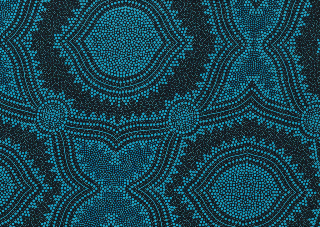 Seeds and Bush Spinifex Sky Blue By Geraldine Riley