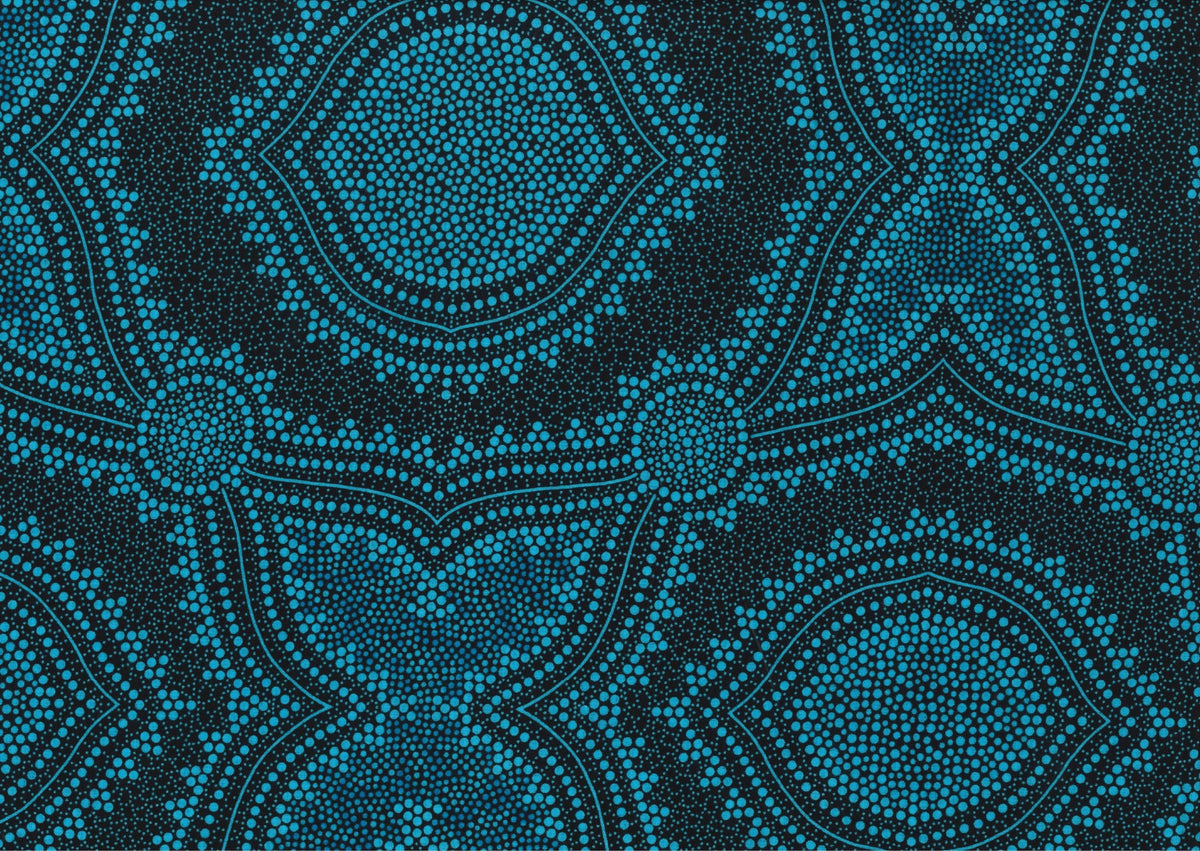 Seeds and Bush Spinifex Sky Blue By Geraldine Riley