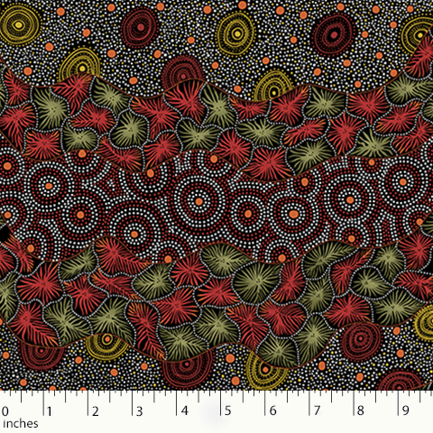 Wild Seed & Waterhole Black by Tanya Price Nangala