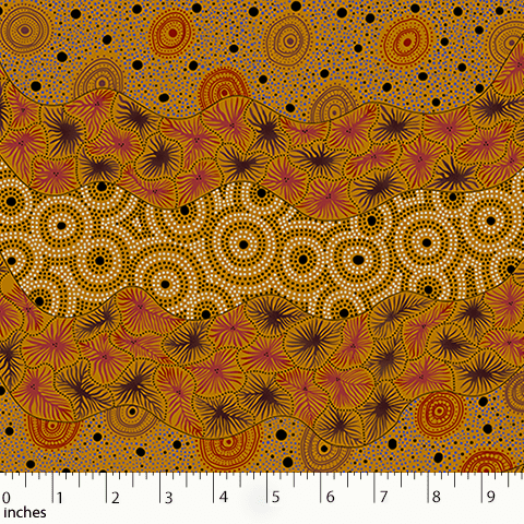 Wild Seed & Waterhole Yellow by Tanya Price Nangala