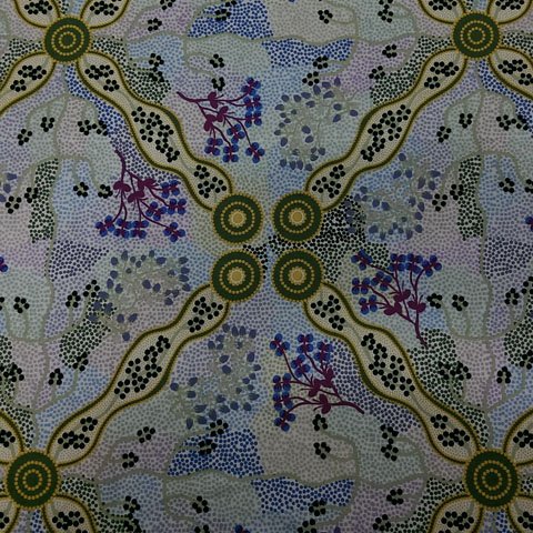 Yuendumu Bush Tomato Ecru by A M Napanangka