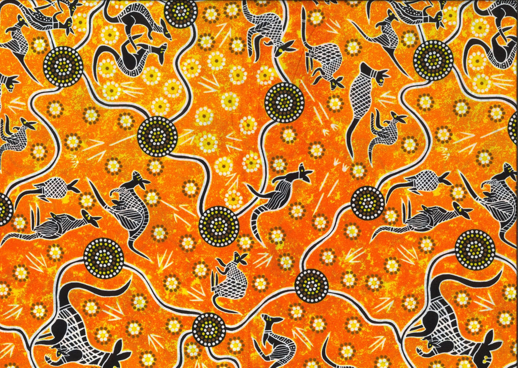 Kangaroo Dreaming 2 Orange By G.I. Waitairie